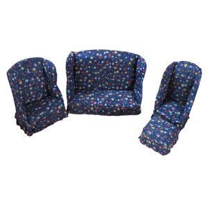 Chadwick Miller White Wooden 4pc Upholstered Parlor Set #93538